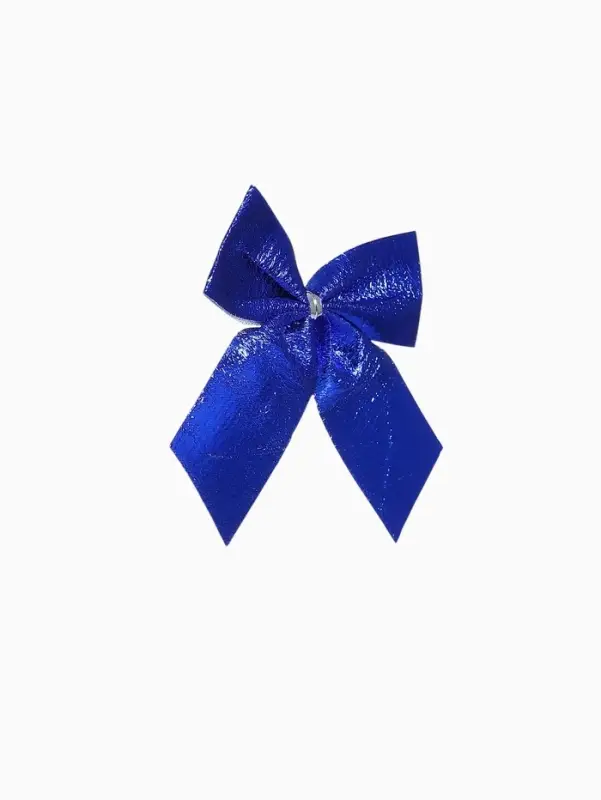 Ёлочные игрушки 6 шт. &laquo;Зимнее волшебство. Бантик неон&raquo; пластик, 8&times;7 см, синий