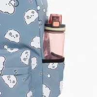 Рюкзак школьный &laquo;Мишки&raquo; для девочки, с пеналом, 3 кармана, 28&times;12&times;43 см, серый