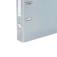 Папка-регистратор А4, 50 мм, ПВХ, тиснение &laquo;лен&raquo;, металлическая окантовка, карман на корешок, собранная, серая