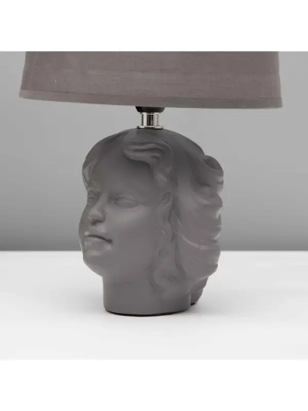 Лампа настольная RISALUX &laquo;Афродита&raquo;, 40 Вт, Е14, серая, 19&times;19&times;28.5 см