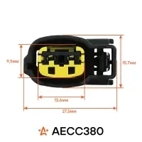 Разъём 2 pin без проводов для катушки зажигания KIA Rio, Sportage , Hyundai Solaris, Creta