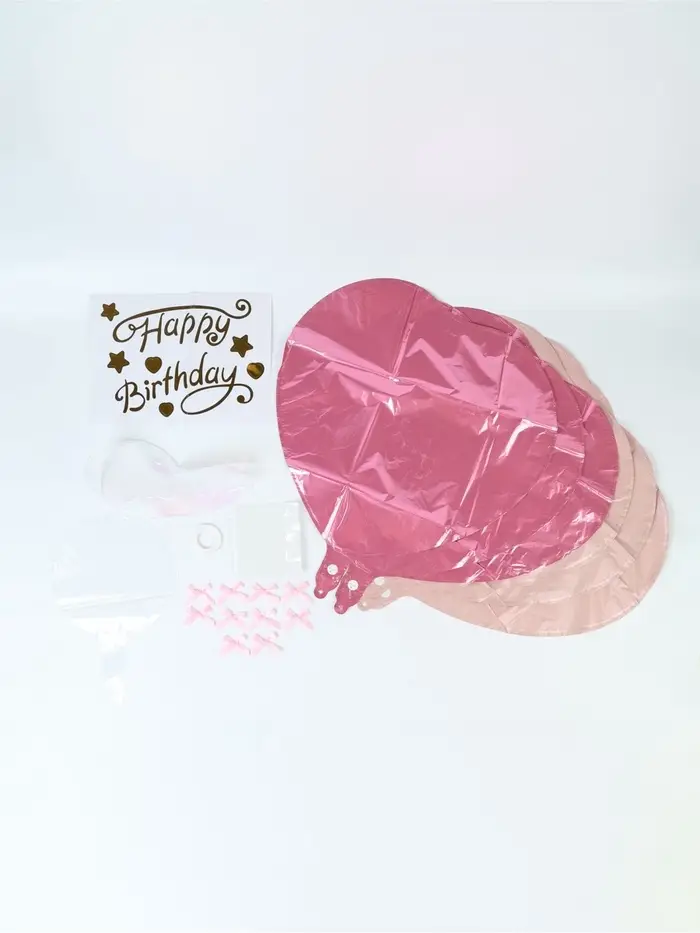 Воздушные шары, набор фольга, полимер с бантиками, бежевый розовый цвет, 21 предмет Воздушные шары, набор фольга, полимер с бантиками, бежевый розовый цвет, 21 предмет