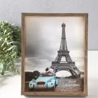 Фоторамка пластик 20х25 см "Ламберто" бежево-чёрный с золотом 26х21х3,5 см