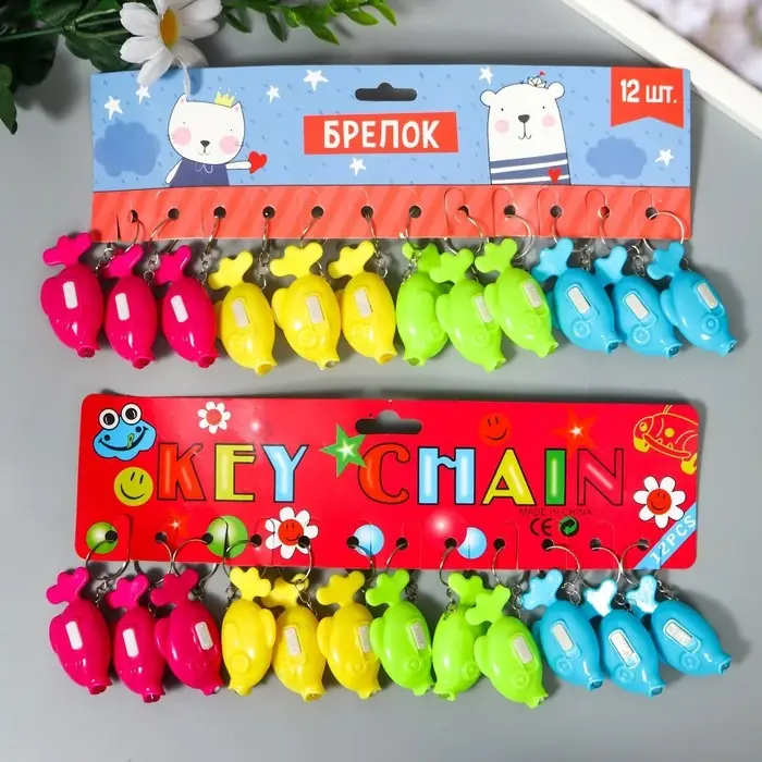 Фонарик свет на кольце  Фонарик свет на кольце "Рыбка"светит  МИКС 5х1,7х3 см