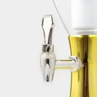 Башня пивная Gold, колба с подсветкой, 3 л, пластик, батарейки cr 2032, золотистая