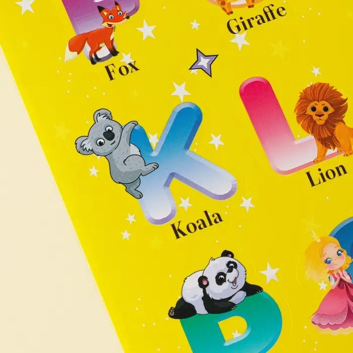 Детские развивающие наклейки «Английский алфавит», 24 × 37 см Детские развивающие наклейки «Английский алфавит», 24 × 37 см