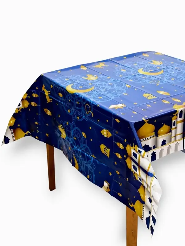 Скатерть "Eid Mubarak" 137х183 см, цвет синий