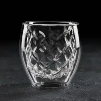 Стакан с двойными стенками Magistro «Дуо», Ананас, 250 мл, 8,5×8,5×9 см