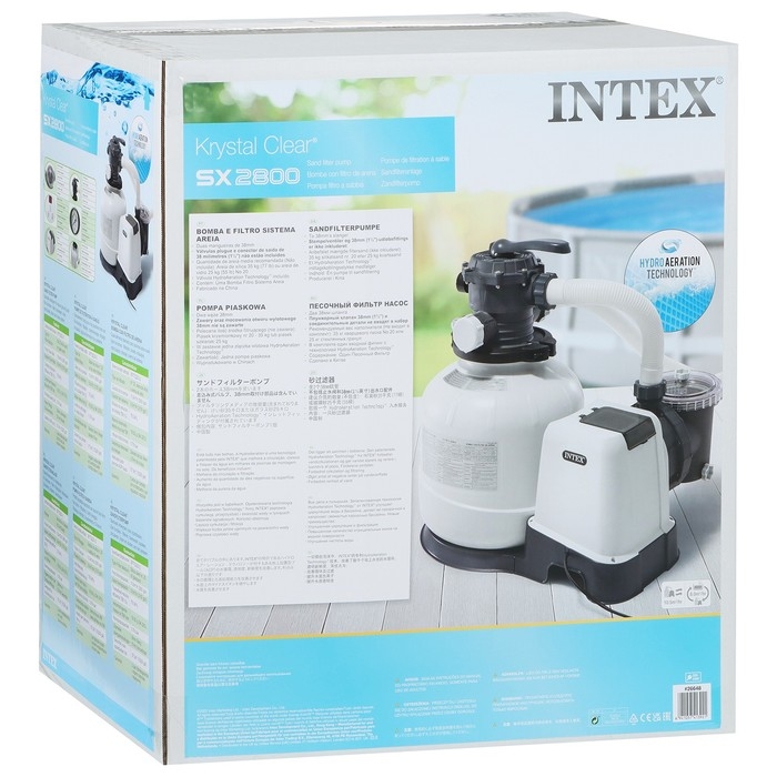 Фильтр-насос для бассейнов песчаный 220-240V, 8000 л/ч, 26648 INTEX Фильтр-насос для бассейнов песчаный 220-240V, 8000 л/ч, 26648 INTEX