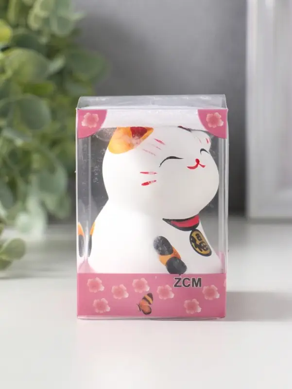 Сувенир керамика "Котик Манэки-нэко пятнистый" 5,3х7,3х6 см