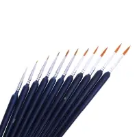 Набор кистей для рисования, нейлон, 11 штук: № 00000, 000, 00, 0, 1, 2, 3, 4, 5, 6, 7, Calligrata, круглые, деревянная ручка, международный размер