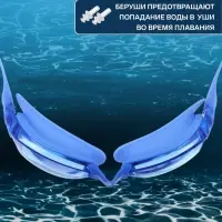 Очки для плавания ONLYTOP, беруши, цвета МИКС