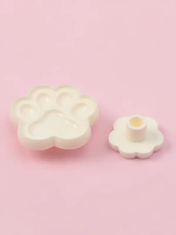 Печати для теста и мастики Доляна &laquo;Лапы&raquo;, набор 2 шт., 4.5&times;5/ 3&times;3 см, пластик, молочные