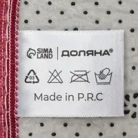 Коврики для ванной и туалета Доляна &laquo;Пушистик&raquo;, 2 шт., 38&times;40 см, 40&times;60 см, бордовые