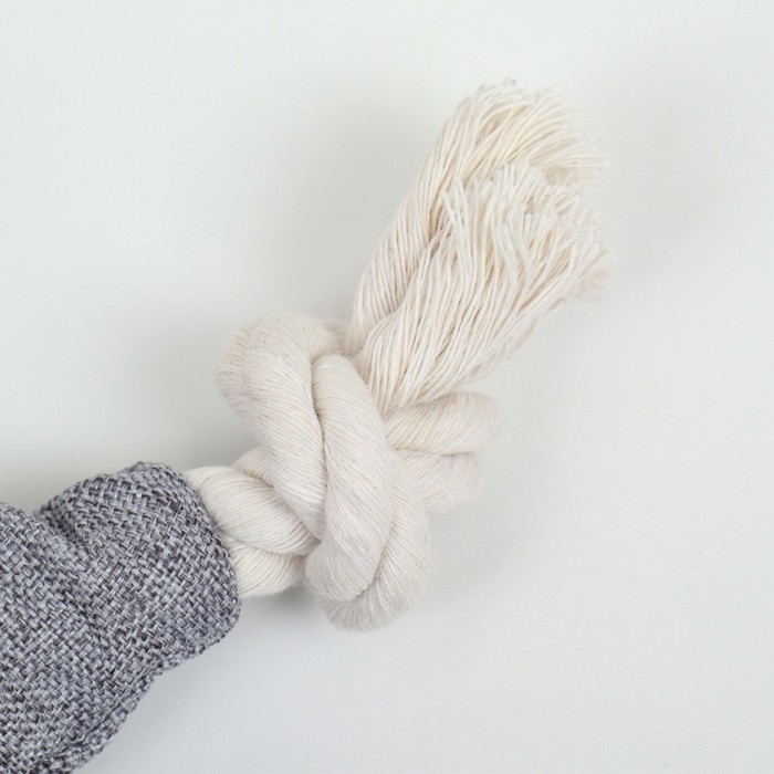 Игрушка текстильная с канатом  Игрушка текстильная с канатом "Енот" с пищалкой, шуршащая, 26 х 28 см