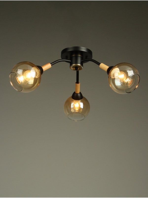 Люстра Люстра "Гундер" 3хЕ27 40Вт черный 57х57х25 см