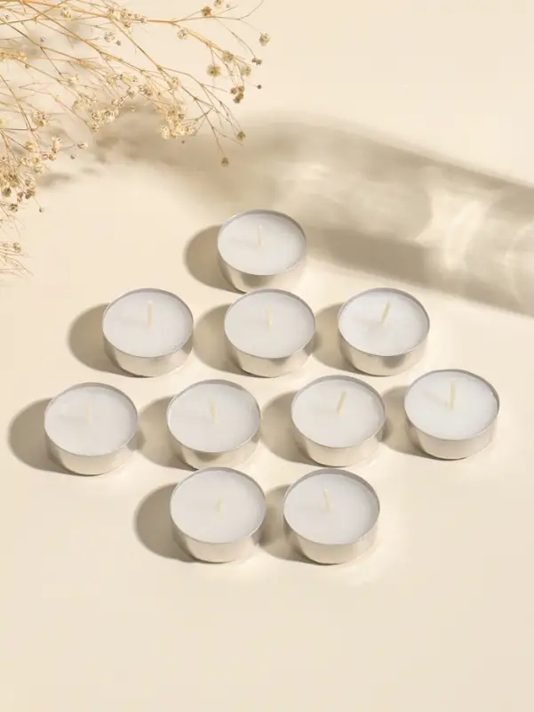 Набор свечей чайных в гильзе, 10 шт., без запаха