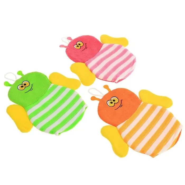 Мочалка-варежка детская для купания Доляна «Пчёлка», цвет МИКС Мочалка-варежка детская для купания Доляна «Пчёлка», цвет МИКС