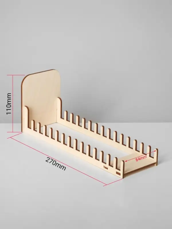 Подставка под открытки 15 ячеек, 8.4&times;27&times;11 см, толщина 3 мм, цвет бежевый