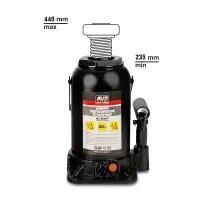 Домкрат гидравлический AVS HJ-B20T, 20т, 235-440мм. с клапаном (сумка, ремкомплект)