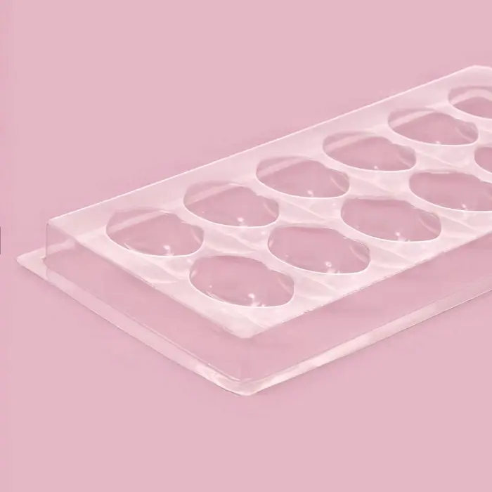 Форма для шоколада и конфет «Поцелуй», 12 ячеек, 22×11 см, прозрачная