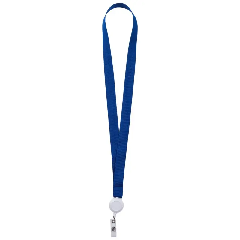 Лента для бейджа с ретрактором Retract, синяя Лента для бейджа с ретрактором Retract, синяя