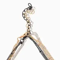 Кулоны на цепочке &laquo;Сердце&raquo;, набор 3 шт. L=35 + удлинитель 7 см, разноцветный