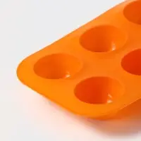 Форма для выпечки Доляна &laquo;Полусферы&raquo;, силикон, 24&times;16 см, 6 ячеек, d=5.5 см, МИКС