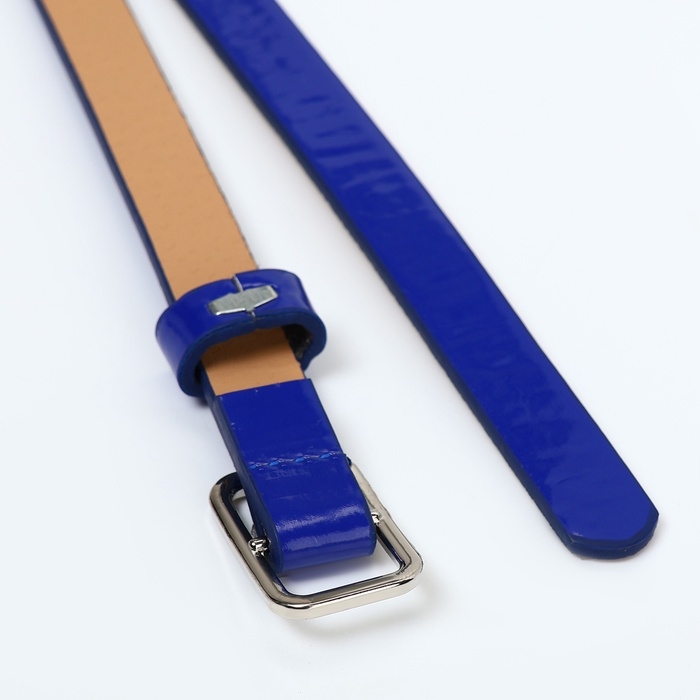 Ремень женский, ширина 1,3 см, пряжка металл, цвет синий Ремень женский, ширина 1,3 см, пряжка металл, цвет синий