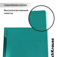 Тетрадь 48 листов в клетку, ErichKrause CoverPro Reef matt, пластиковая обложка, бирюзовый
