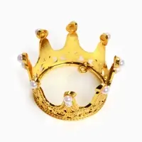 Топпер для торта &laquo;Корона&raquo;, 6.5&times;3.8 см, золотой