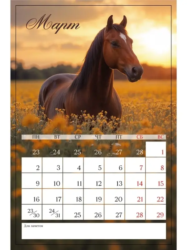 Календарь 2026 на ригеле «Тройка лошадей» Календарь 2026 на ригеле «Тройка лошадей»