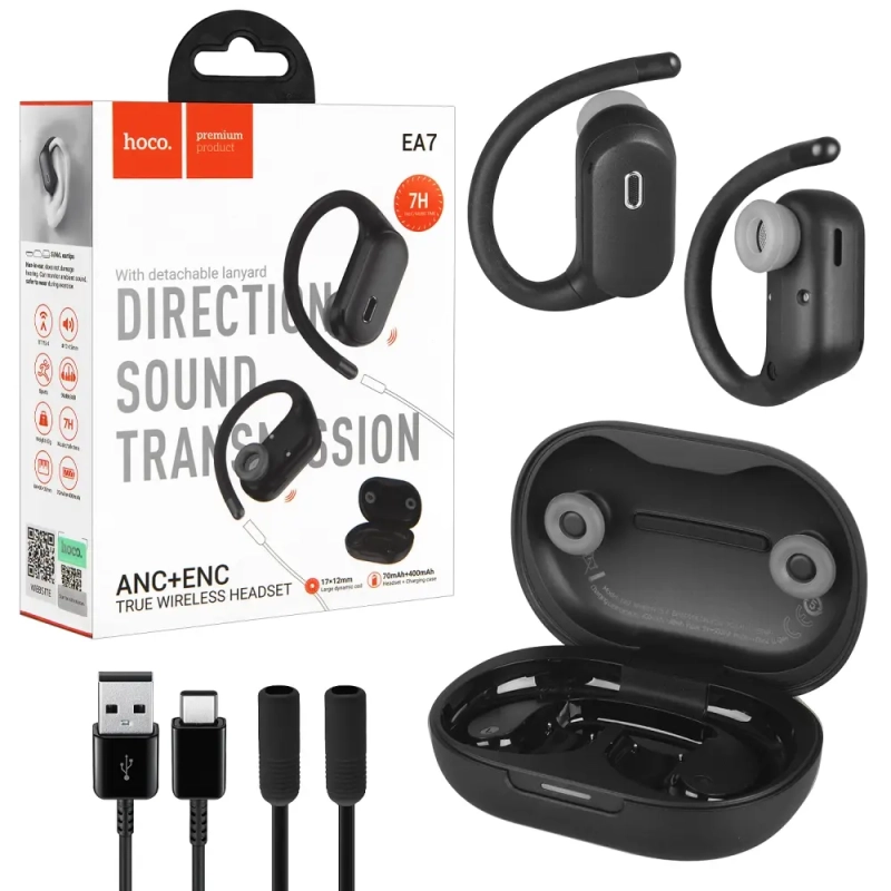 Гарнитура EA7 Wireless Headset HOCO черная