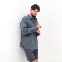 Рубашка мужская MIST oversize размер 50, графитовый