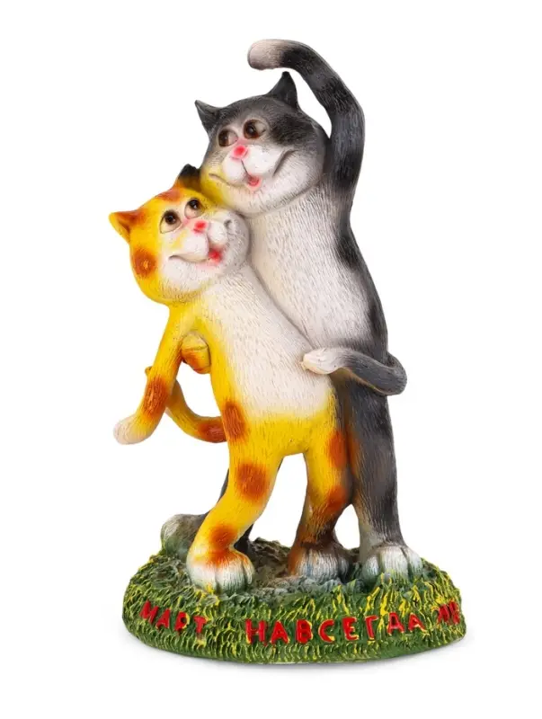 Садовая фигура из полистоуна &laquo;Кошки&raquo;, 18&times;12&times;32 см