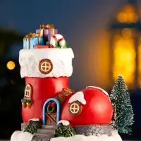 Светодиодная фигура &laquo;Волшебный сапожок&raquo;, 13&times;11 см, 4 LED, от батареек АААx2, свечение тёплое белое