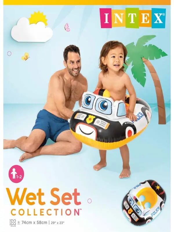 Круг для плавания с сиденьем &laquo;Транспорт&raquo;, от 1-2 лет, МИКС, 59586NP INTEX