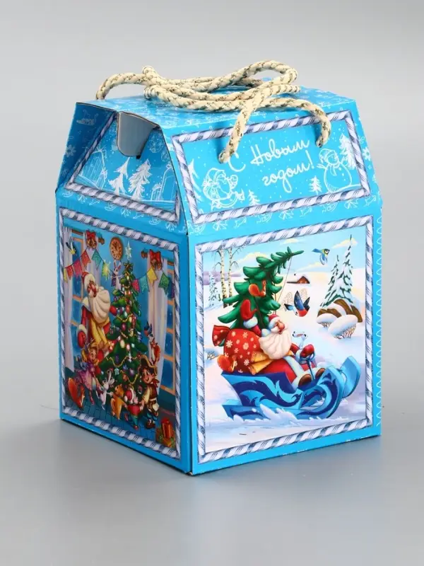 Подарочная новогодняя коробка «Снегоход», Чемоданчик малый, 18×18×14 см Подарочная новогодняя коробка «Снегоход», Чемоданчик малый, 18×18×14 см