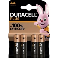 Батарейка DURACELL PLUS AA BL4 (4шт/уп)