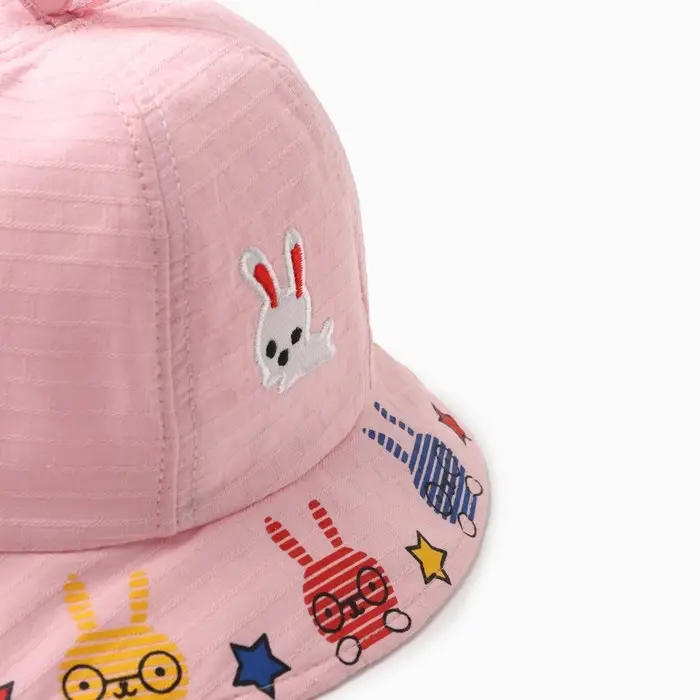 Панама детская "Зайки" MINAKU, цвет розовый, размер 48-50