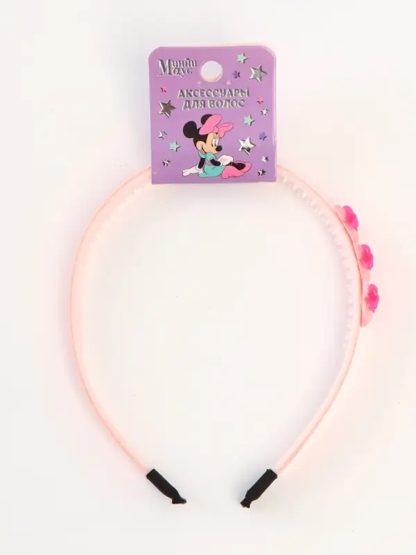 Ободок для волос розовый, Минни Маус Ободок для волос розовый, Минни Маус