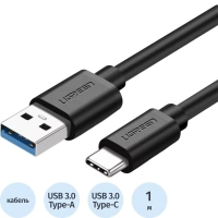 Кабель UGREEN US184 (20882)USB A Male to Type C Male Nickel Plating 1м черн