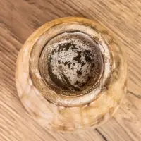 Подсвечник, d=4 см, 9&times;9&times;10 см, дерево джати, бежевый