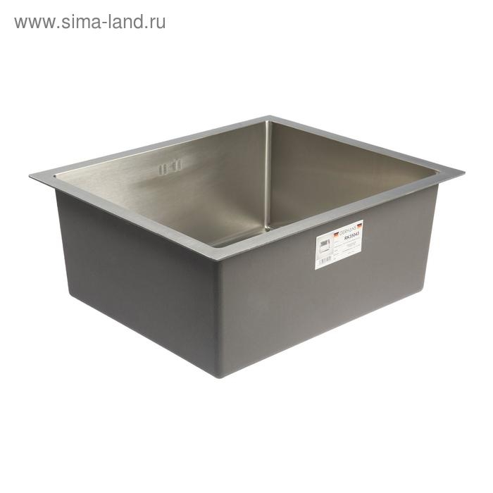 Мойка кухонная GERHANS K35043, врезная, 500х430х220 мм, с сифоном, глянцевая Мойка кухонная GERHANS K35043, врезная, 500х430х220 мм, с сифоном, глянцевая