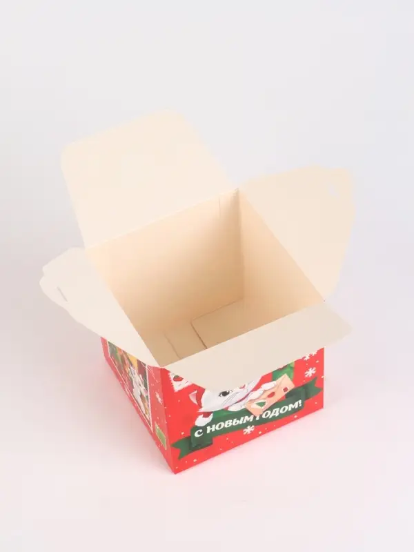 Коробка складная Коробка складная "Новогодняя почта", Кошка Мари , 12 х 12 х 12 см