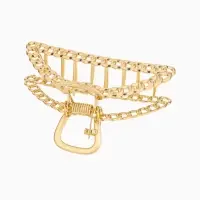 Крабик для волос &laquo;Дороти&raquo;, контур, 7 см, золотистый