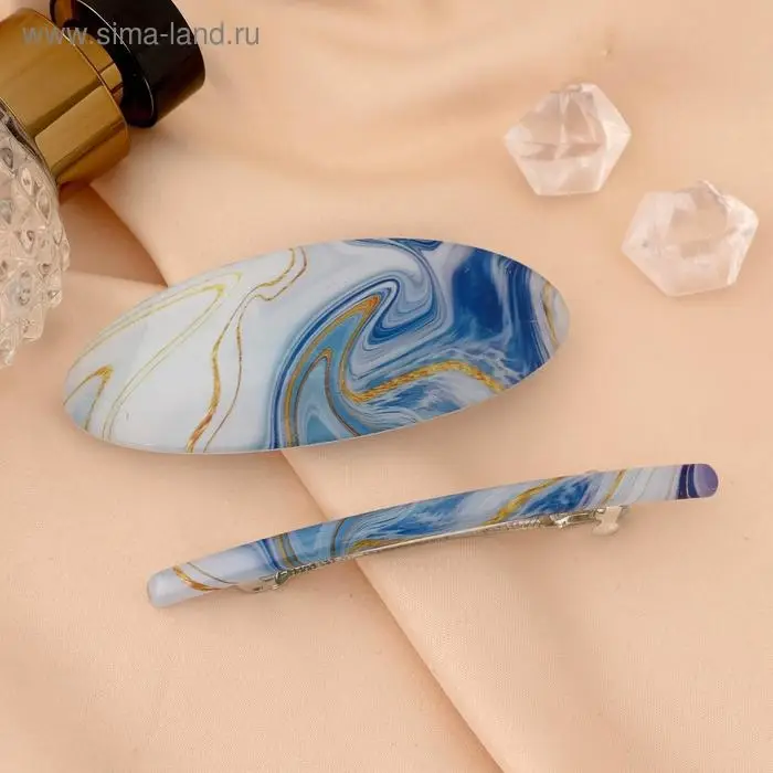 Заколки - автомат для волос Выбражулька &laquo;Тайна&raquo;, набор 2 шт., 9 см и 9.5 см, МИКС