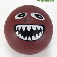 Игрушка для собак &laquo;Мяч монстр&raquo;, 7 см, пищащая, коричневая