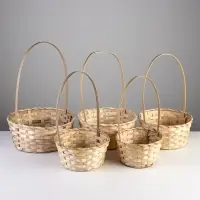 Набор корзин плетёных (бамбук), 17xH9xH30, 19×9.5×32, 21×10×3.24×11×35, 26×11×37, 5 шт.