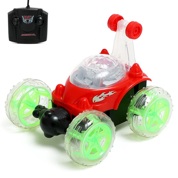 Перевёртыш радиоуправляемый «Трюкач», подсветка колёс, работает от аккумулятора, цвета МИКС Перевёртыш радиоуправляемый «Трюкач», подсветка колёс, работает от аккумулятора, цвета МИКС